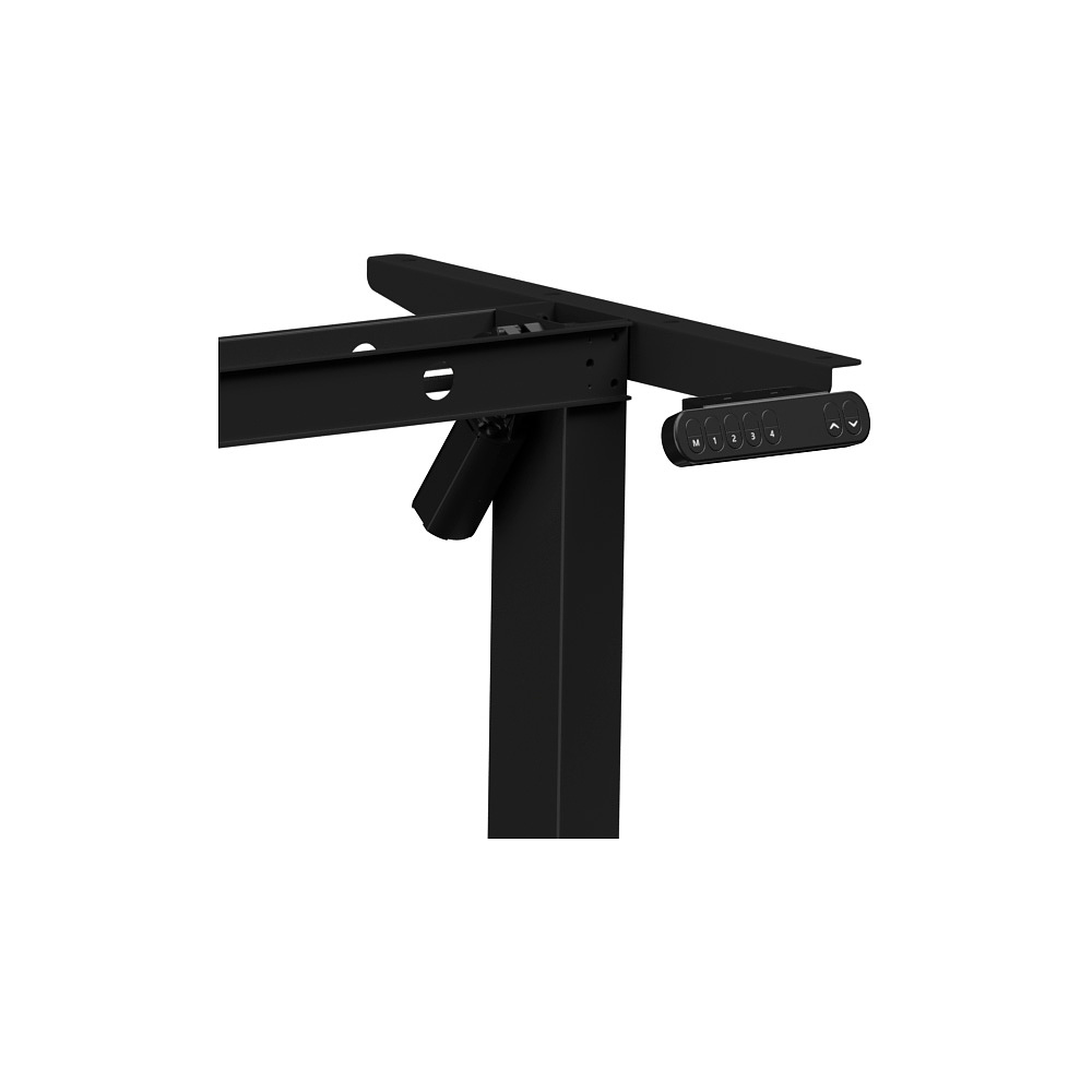 Стол с электроприводом WellDesk Basic 1300x675х18 черный/дуб канзас коричневый (9191456+9072451) - 3