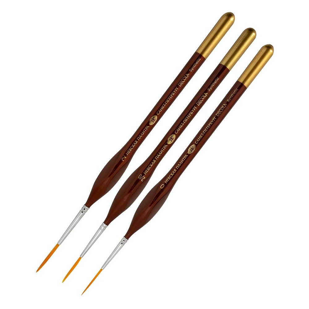 Кисть "Decola", синтетика, лайнер, на треугольной ручке, №2 - 2