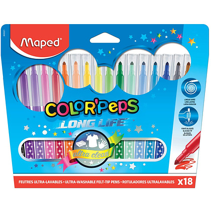 Фломастеры Maped "Color Peps", 18 шт