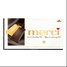 Конфеты "Merci", 100 г, горький шоколад 72 %