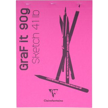 Скетчбук "Graf It", A4, 90 г/м2, 80 листов, розовый