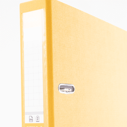 Папка-регистратор "Deli", А4, 50 мм, желтый - 2