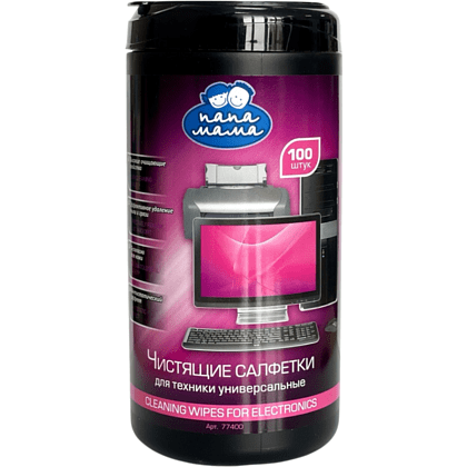 Чистящие универсальные салфетки "Zala" в тубе, 100 шт