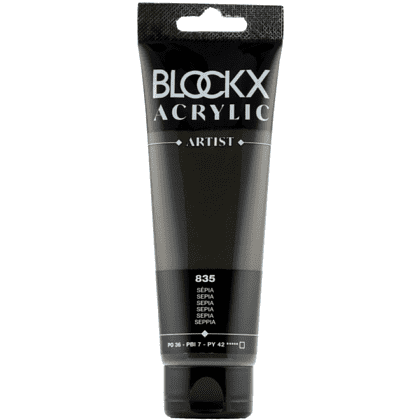 Краски акриловые "Blockx", 835 сепия, 120 мл