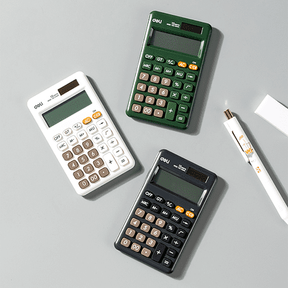 Калькулятор карманный Deli Easy "M120", 12-разрядный, зеленый - 3