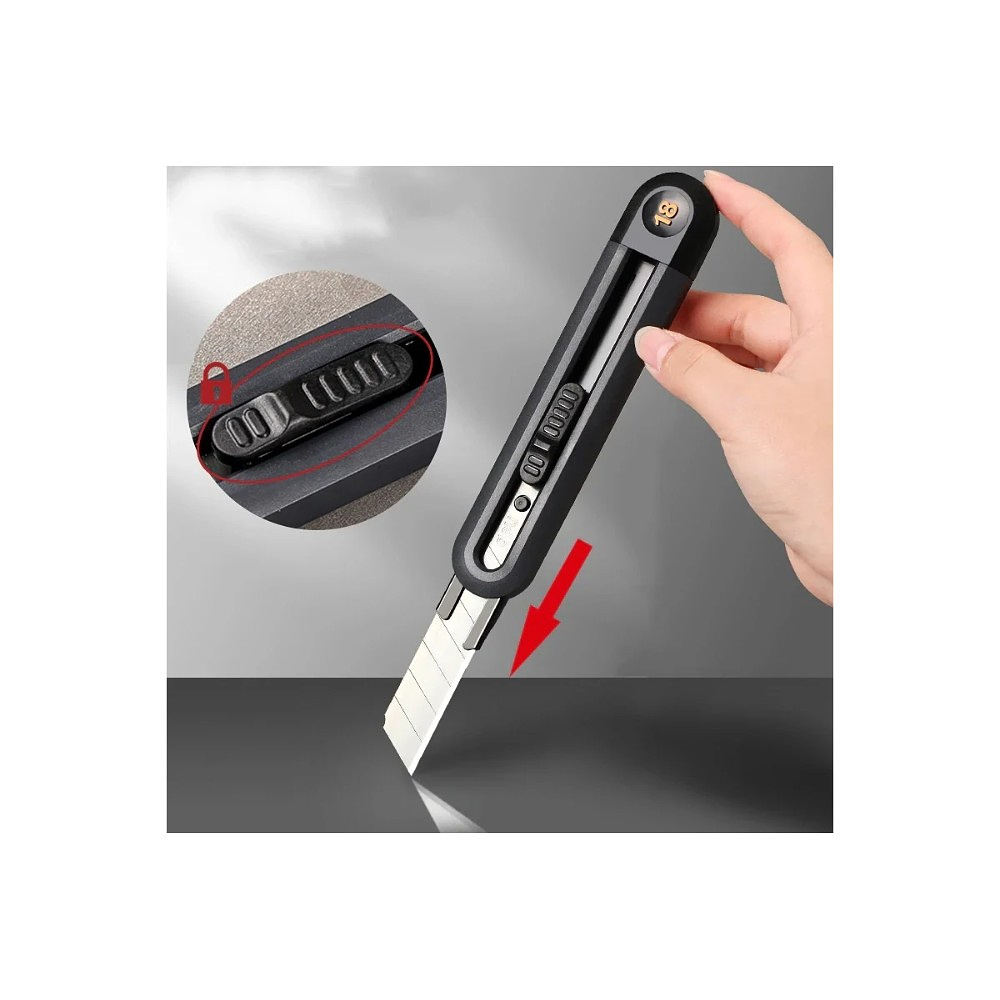 Нож универсальный "Deli Home", 18 мм, чёрный - 5