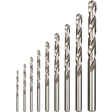 Набор сверл Deli YS EDH-MHZ009-ED3 по металлу, DIN 338, 118°, 2-10 мм, 9 шт., серебристый