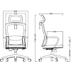 Кресло компьютерное SitZone U-060A, сетка, ткань, черный - 6