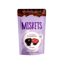 Конфеты "Miskets", 80 гр, клубника  в темном шоколаде