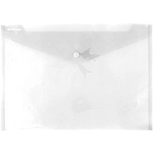 Папка-конверт на кнопке "Donau", C5, прозрачный