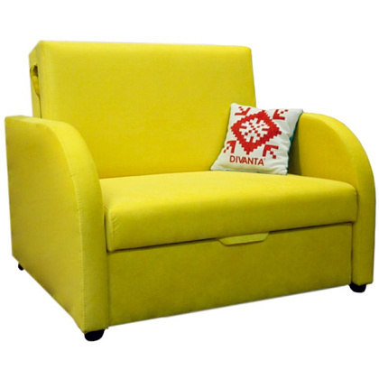 Кресло-кровать "Премьер 3/800-1", желтый цвет обивки