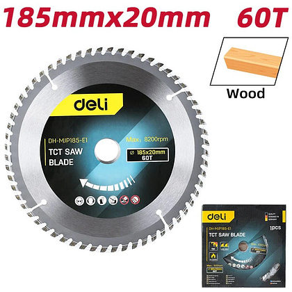 Диск пильный Deli YS EDH-MJP185-E1, 185x20 мм, 60Т - 2