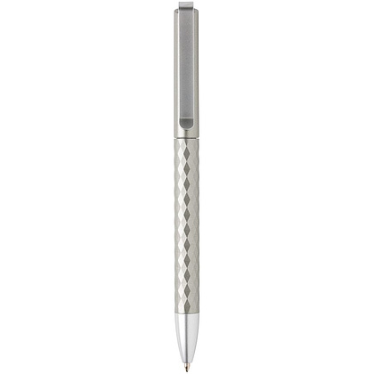 Ручка шариковая автоматическая Xindao "X3.1", 1.0 мм, серый, серебристый, стерж. синий - 3