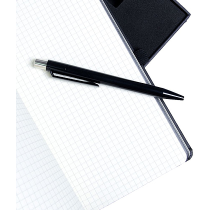 Набор подарочный: блокнот "Tucson Black Color" A5, ручка шариковая автоматическая "Dot C CR", черный - 3