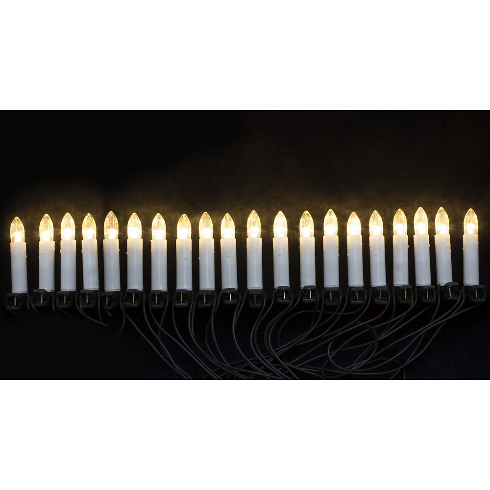 Гирлянда свеча LED на елку "Winner Lightt", 20шт/упак, теплый, белый