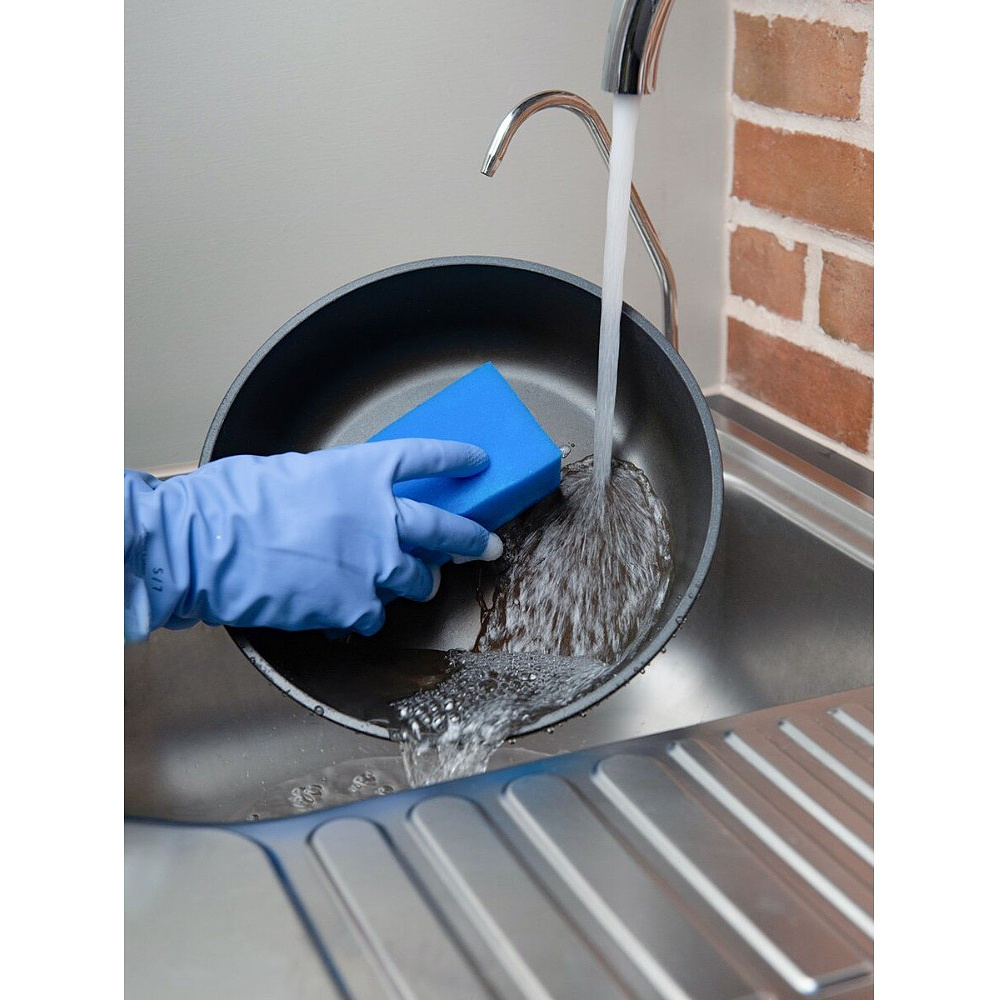 Губка хозяйственная для уборки помещений HQ Profiline, 14х6,3х4,5 см, 5 шт/упак, синий - 14