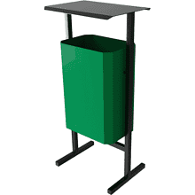 Урна уличная для мусора СТАНДАРТ, 35 л, металл, зелёный