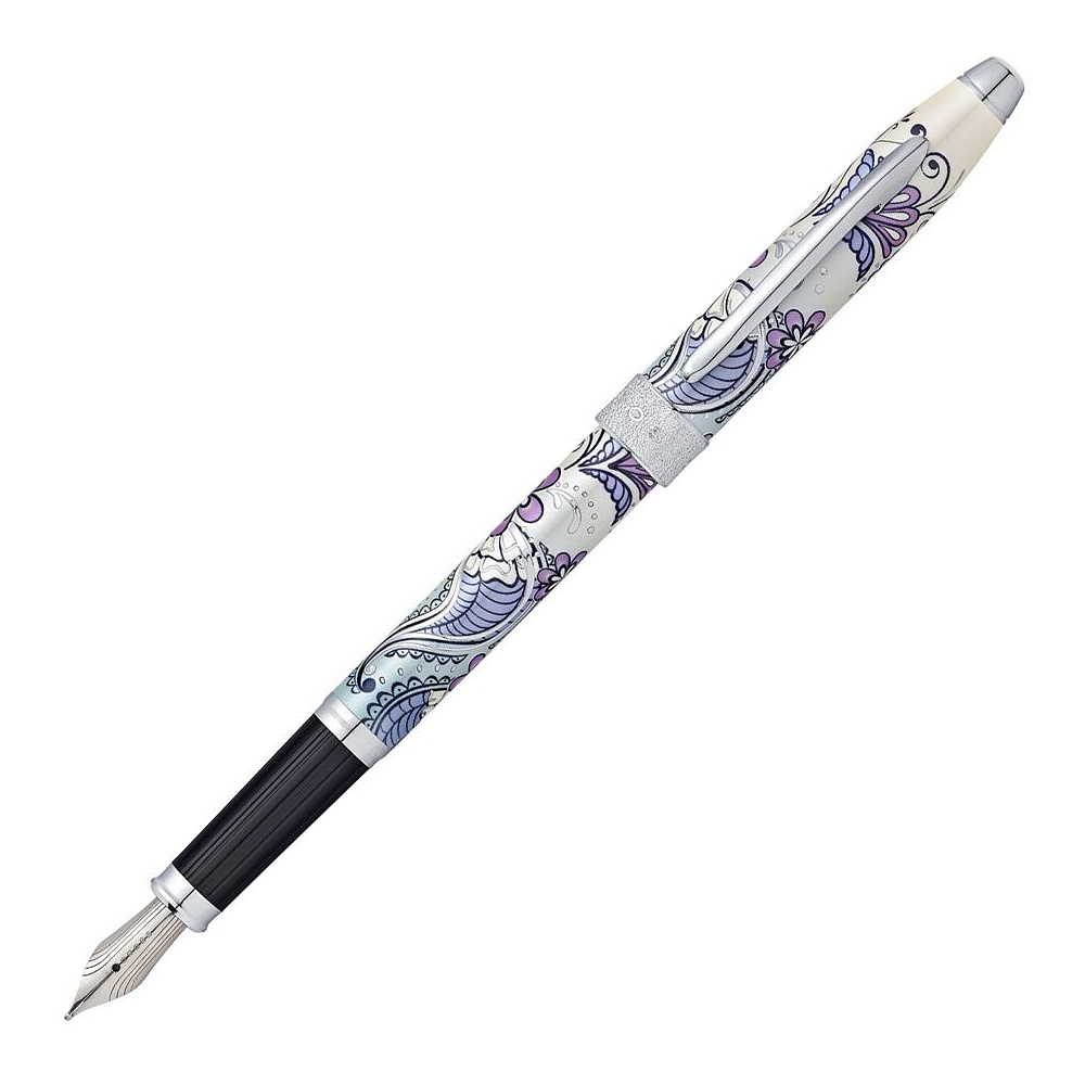 Ручка перьевая "Cross Botanica Purple Orchid", M, сиреневый, серебристый, патрон черный