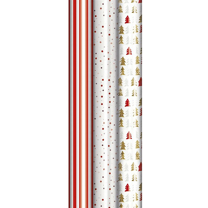 Бумага декоративная в рулоне "Premium. Santa", 2x0.7 м, 80 г/м2, ассорти