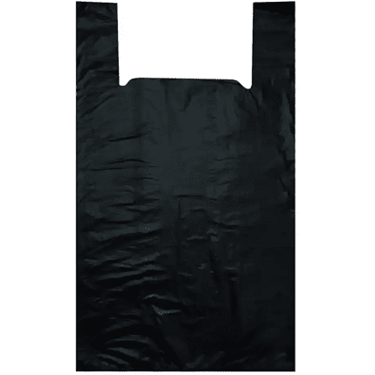 Пакет-майка ПНД, 30х55 см, 18 мкм, 100 шт/упак, черный