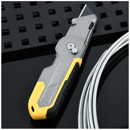 Нож строительный Deli YS EDL007Z, 19 мм, складной, трапеция - 4