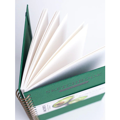 Скетчбук для акварели "Малевичъ", 15x20 см, 300 г/м2, 20 листов, зеленый - 5