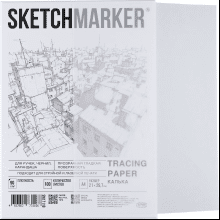 Калька "Sketchmarker" в папке, А4, 90 г/м, 100 листов