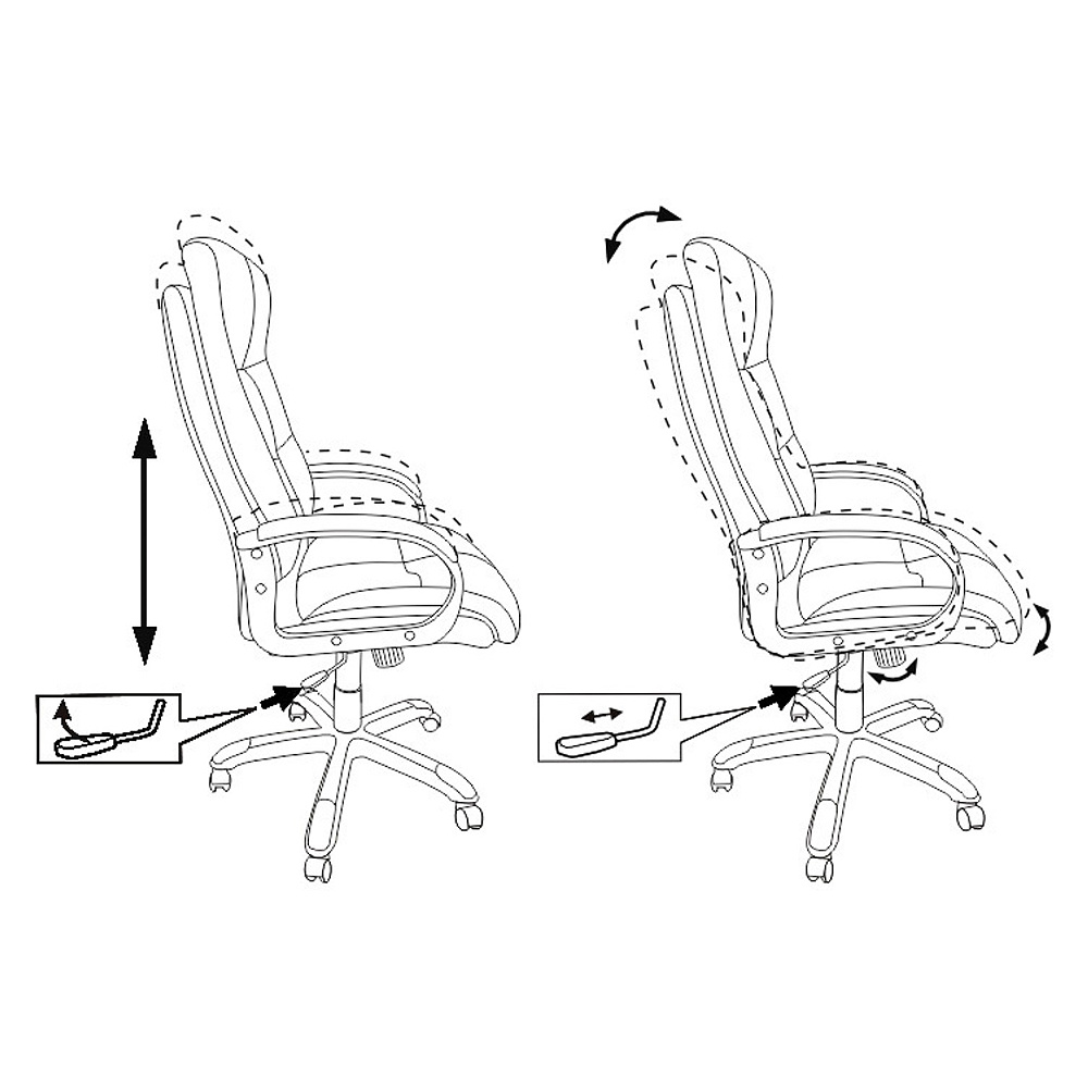 Кресло для руководителя Бюрократ CH-824 Fabric, ткань, пластик, серый - 5