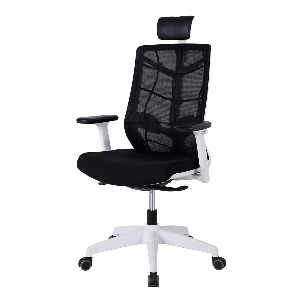 Кресло для руководителя "Nature II Slider", пластик, ткань, черный