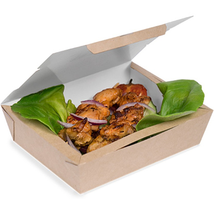 Контейнер бумажный 1000 мл без окна, 190/170х150/130х50, 50 шт/упак, крафт - 4