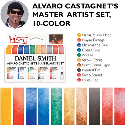 Краски акварельные Daniel Smith "Alvaro Castagnet Master Artist Set", 10 цветов, тубы - 3