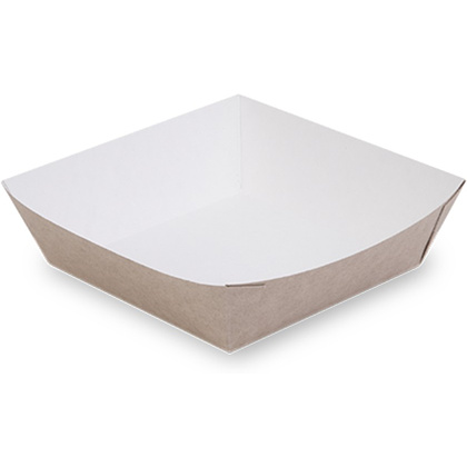 Контейнер бумажный универсальный, 110/140х110/140х42 мм, 480 шт/упак, крафт