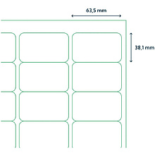 Самоклеящиеся этикетки универсальные "Rillprint new", 63,5х38,1,  белый