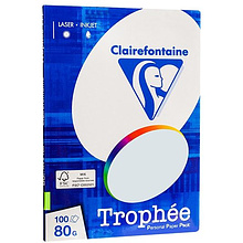Бумага цветная "Trophée", А4, 100 листов, 80 г/м2, светло-голубой