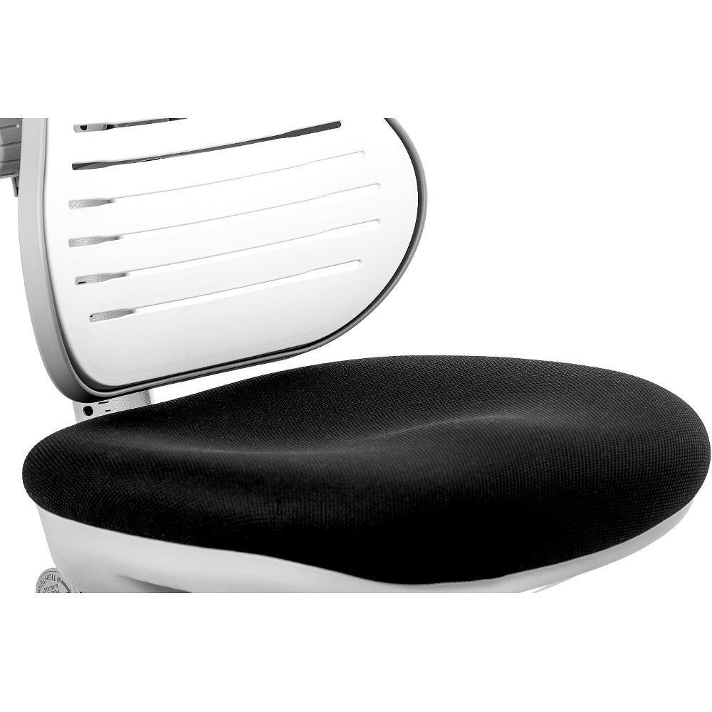 Кресло детское Comf-Pro С3 317 Chair, пластик, ткань, белый, черный, пластик, корпус черный, серый, с чехлом салатовым - 3