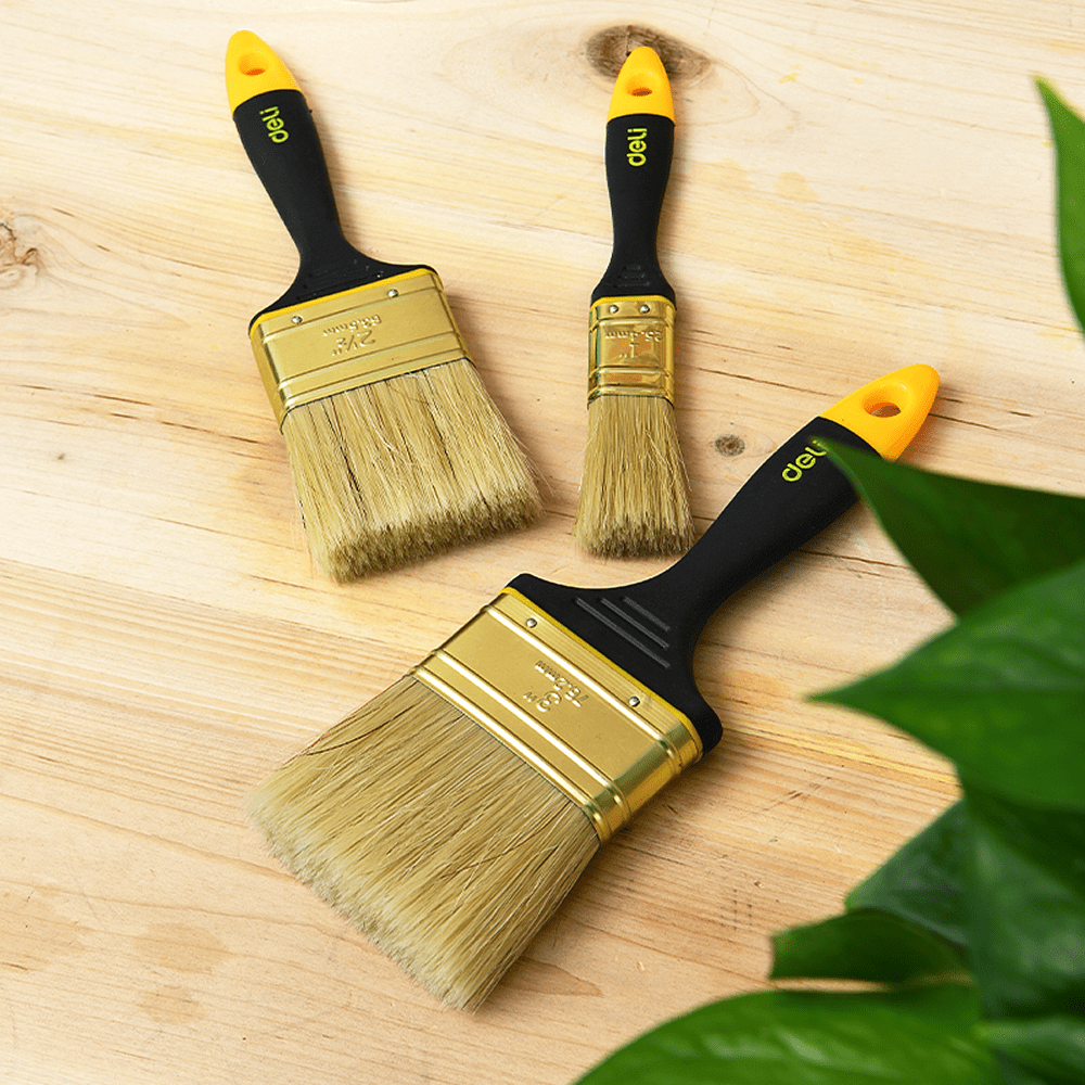 Кисть малярная Deli YS EDL509141, плоская, 1"-25 мм, смешанная щетина - 4