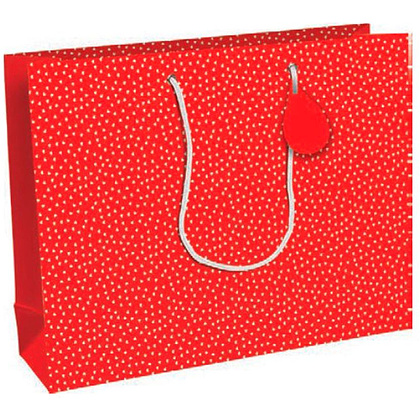 Пакет бумажный подарочный "Romance", 37.3x11.8x27.5 см, красный