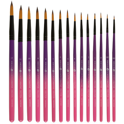 Кисть "Decola" двухцветная синтетика, круглая, №12 - 2