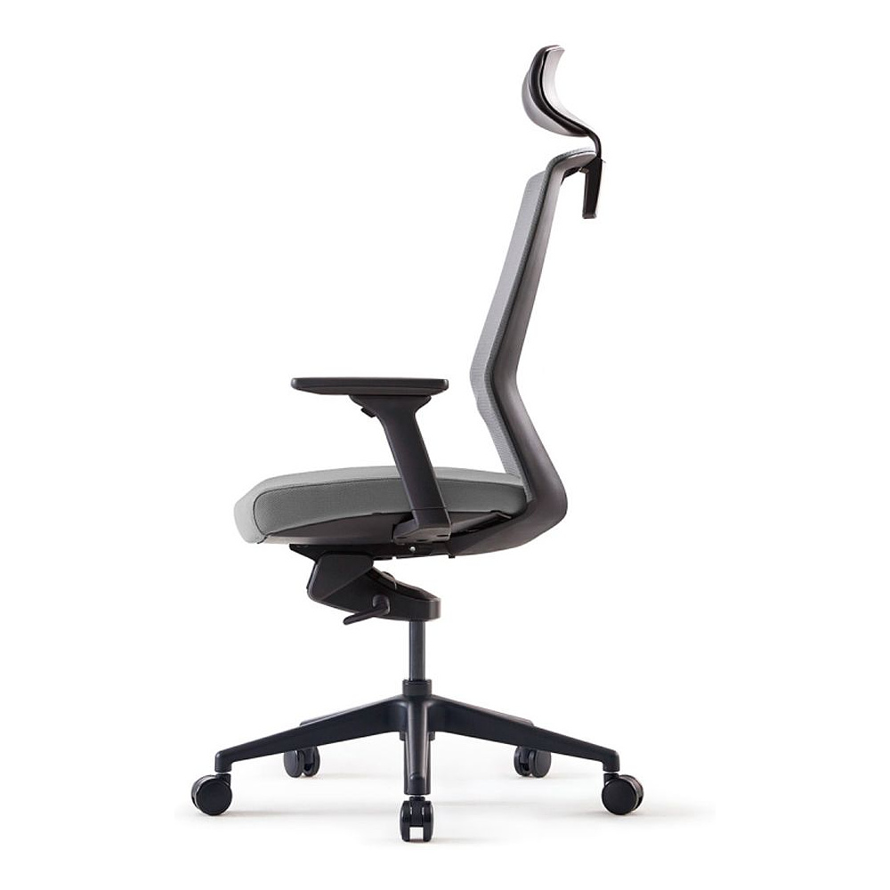 Кресло для руководителя Bestuhl "J1", сетка, ткань, пластик, серый  - 3
