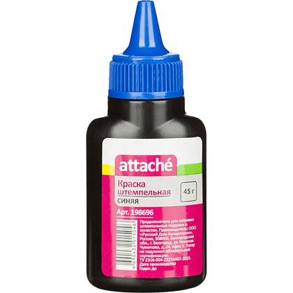Краска штемпельная "Attache", 45 г, синий