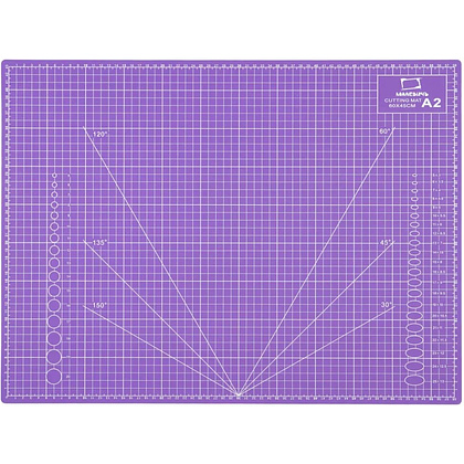 Коврик для резки "Малевичъ", А2, трёхслойный, сиреневый