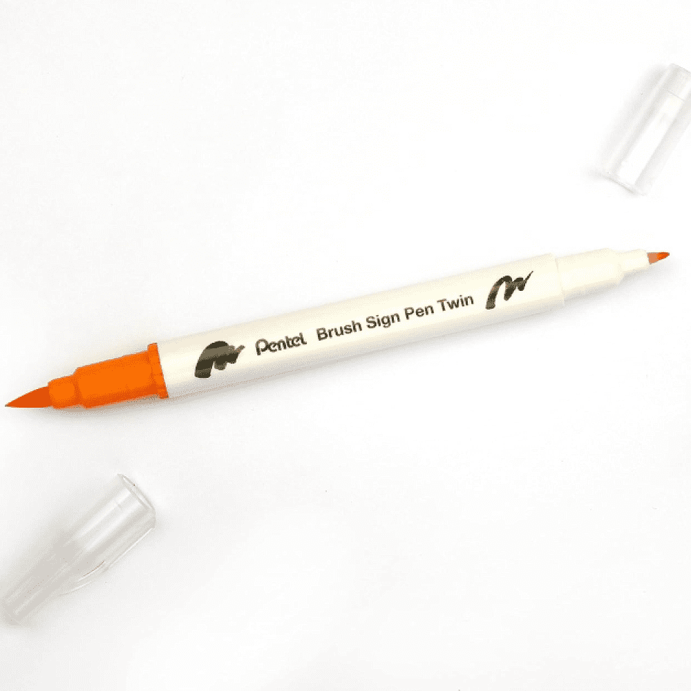 Маркер-кисть "Brush Sign pen twin", 18 шт - 5