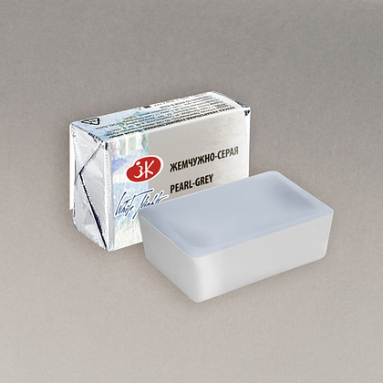 Краски акварельные "Белые ночи", 819 жемчужно-серая, кювета - 2