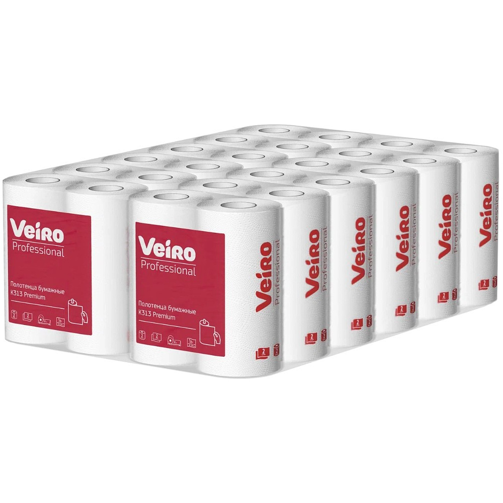 Полотенца бумажные Veiro Professional Premium, в рулонах, 2 рулона, 15 м, 2 слоя - 7