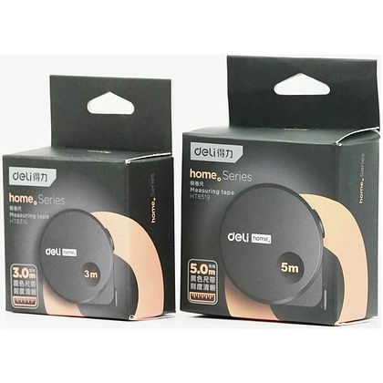 Рулетка Deli HS EHT8519, 5 м х 19 мм, Soft Touch, черный - 6