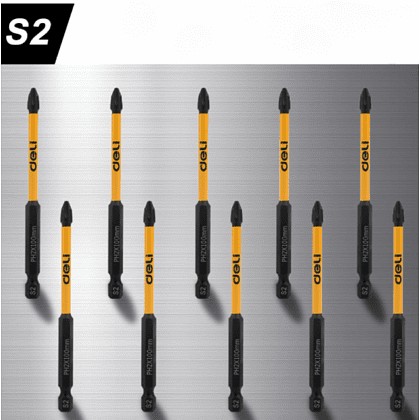Бита ударная Deli YS EDL251100, 10 шт., PH2 x 100 мм - 4