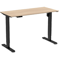 Стол с электроприводом WellDesk Light 1300x675х18 черный/акация лэйкленд (9116309+9072453)