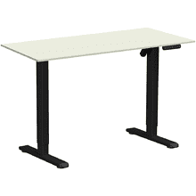 Стол с электроприводом WellDesk Basic 1200x675х18 черный/белый альпийский (9191456+9197776)