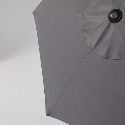 Комплект мебели садовой AksHome PICNIC (стол 1шт, 4 кресла, зонт 1шт), серый, черный - 29