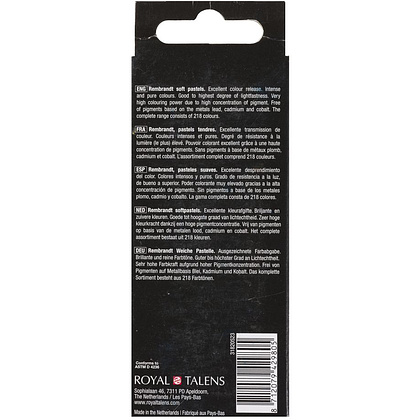 Набор мягкой пастели "Rembrandt Half Pastel", 5 цветов, темные синие - 4